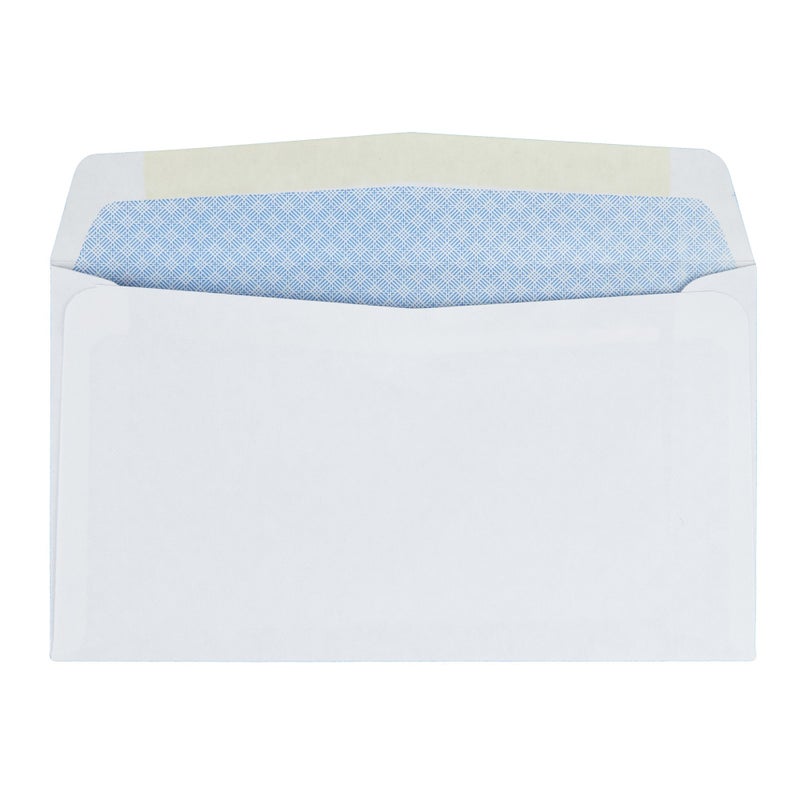 Quality Park #6-3/4 Security Tinted Envelopes, Gummed Closure for Self Addressed and Business Reply, 24 lb. White Wove, 3-5/8 x 6-1/2, 500/Box (QUA10412) - Image 4